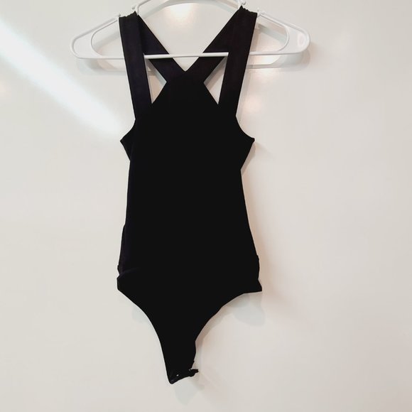 Lulu's Black Halter Strappy Bodysuit Teddy Sz XS - Picture 4 of 9
